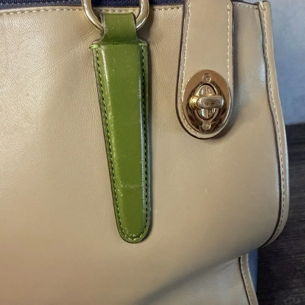 Designer Coach Crosby CarryAll Double Zip Leather Satchel Shoulder Bag #33545